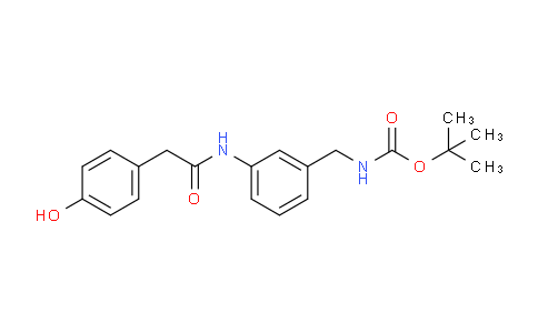 CAS No. 886362-47-6, tert-Butyl 3-(2-(4-hydroxyphenyl)acetamido)benzylcarbamate
