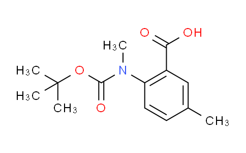 CAS No. 886362-46-5, 2-((tert-Butoxycarbonyl)(methyl)amino)-5-methylbenzoic acid