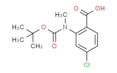 CAS No. 886362-06-7, 2-((tert-Butoxycarbonyl)(methyl)amino)-4-chlorobenzoic acid