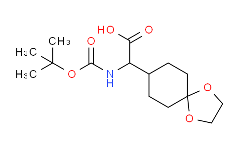 CAS No. 876761-75-0, N-Boc-amino-(1,4-dioxa-spiro[4.5]dec-8-yl)-acetic acid