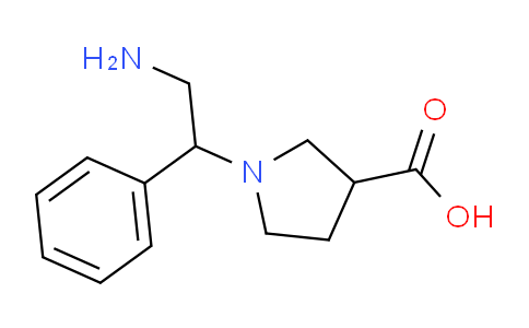 CAS No. 886364-11-0, 1-(2-Amino-1-phenylethyl)pyrrolidine-3-carboxylic acid