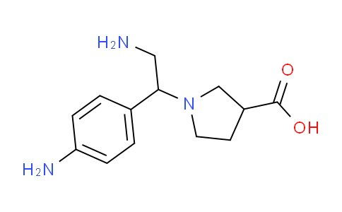 CAS No. 886364-09-6, 1-[2-Amino-1-(4-amino-phenyl)-ethyl]-pyrrolidine-3-carboxylicacid