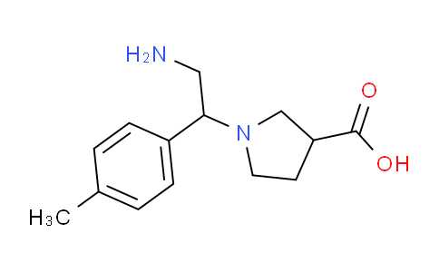 CAS No. 886364-05-2, 1-(2-Amino-1-(p-tolyl)ethyl)pyrrolidine-3-carboxylic acid