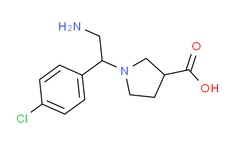 CAS No. 886364-00-7, 1-[2-Amino-1-(4-chloro-phenyl)-ethyl]-pyrrolidine-3-carboxylicacid