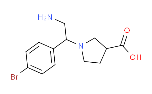 CAS No. 886363-99-1, 1-(2-Amino-1-(4-bromophenyl)ethyl)pyrrolidine-3-carboxylic acid