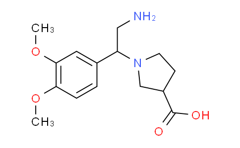 CAS No. 886363-96-8, 1-[2-Amino-1-(3,4-dimethoxy-phenyl)-ethyl]-pyrrolidine-3-carboxylicacid