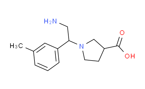 CAS No. 886363-94-6, 1-(2-Amino-1-(m-tolyl)ethyl)pyrrolidine-3-carboxylic acid