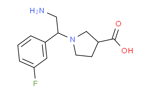 CAS No. 886363-93-5, 1-(2-Amino-1-(3-fluorophenyl)ethyl)pyrrolidine-3-carboxylic acid