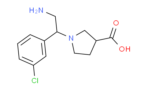 CAS No. 886363-92-4, 1-[2-Amino-1-(3-chloro-phenyl)-ethyl]-pyrrolidine-3-carboxylicacid