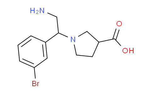 886363-90-2 | 1-(2-Amino-1-(3-bromophenyl)ethyl)pyrrolidine-3-carboxylic acid