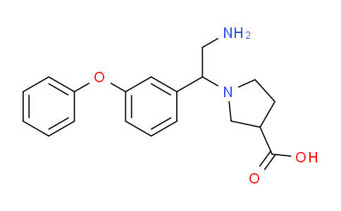 CAS No. 886363-87-7, 1-[2-Amino-1-(3-phenoxy-phenyl)-ethyl]-pyrrolidine-3-carboxylicacid