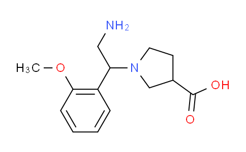 CAS No. 886363-84-4, 1-[2-Amino-1-(2-methoxy-phenyl)-ethyl]-pyrrolidine-3-carboxylicacid