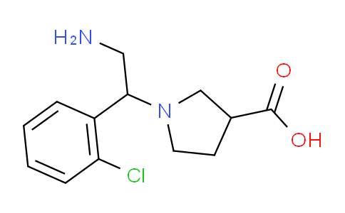 CAS No. 886363-83-3, 1-(2-Amino-1-(2-chlorophenyl)ethyl)pyrrolidine-3-carboxylic acid