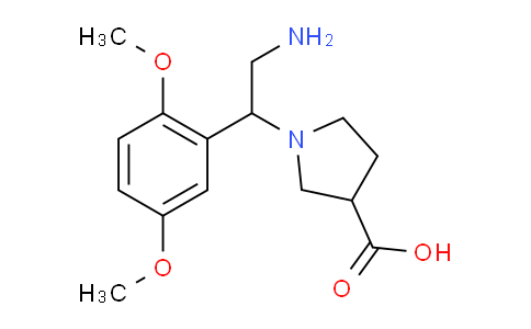 CAS No. 886363-82-2, 1-[2-Amino-1-(2,5-dimethoxy-phenyl)-ethyl]-pyrrolidine-3-carboxylicacid