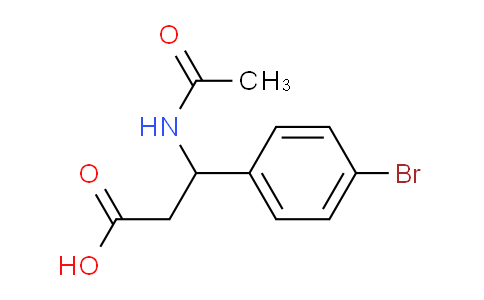CAS No. 1263284-14-5, 3-Acetamido-3-(4-bromophenyl)propanoic acid