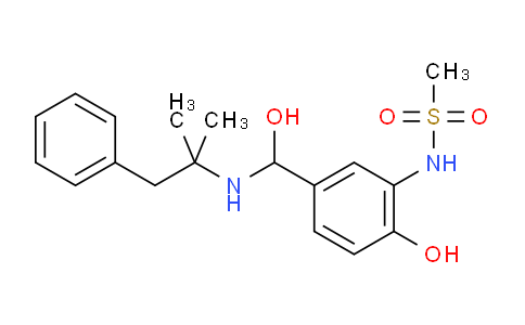 CAS No. 886362-23-8, N-{5-[(1,1-Dimethyl-2-phenyl-ethylamino)-hydroxy-methyl]-2-hydroxy-phenyl}-methanesulfonamide