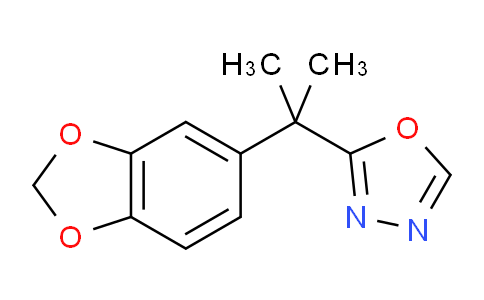 CAS No. 251958-52-8, 2-(2-(benzo[d][1,3]dioxol-5-yl)propan-2-yl)-1,3,4-oxadiazole