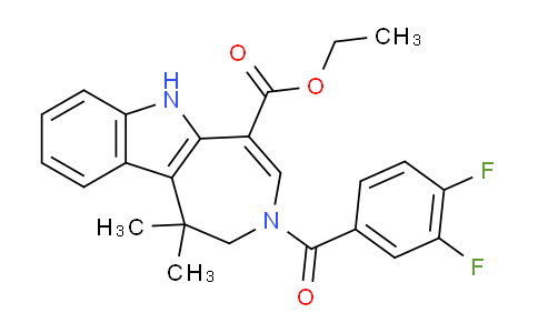 CAS No. 629662-23-3, Ethyl 3-(3,4-difluorobenzoyl)-1,1-dimethyl-2,6-dihydroazepino[4,5-b]indole-5-carboxylate