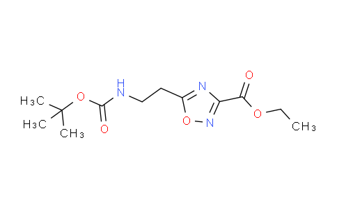 CAS No. 652158-82-2, Ethyl 5-(2-(tert-butoxycarbonylamino)ethyl)-1,2,4-oxadiazole-3-carboxylate