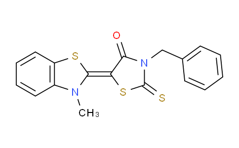 CAS No. 79610-23-4, 3-Benzyl-5-(3-methyl-3H-benzothiazol-2-ylidene)-2-thioxothiazolidin-4-one
