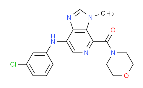 CAS No. 925427-08-3, [7-(3-chloroanilino)-3-methylimidazo[4,5-c]pyridin-4-yl]-morpholin-4-ylmethanone