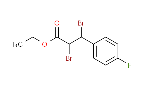CAS No. 42122-47-4, ethyl 2,3-dibromo-3-(4-fluorophenyl)propanoate