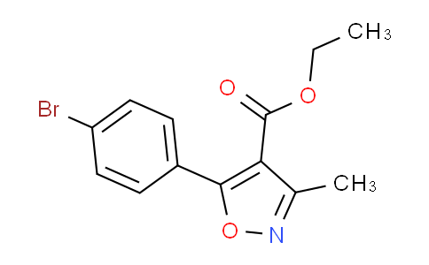 CAS No. 917388-58-0, 5-(4-bromophenyl)-3-methyl-4-Isoxazolecarboxylicacid ethylester