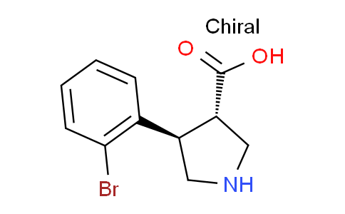 CAS No. 1047651-83-1, (3S,4R)-4-(2-Bromophenyl)pyrrolidine-3-carboxylicacid