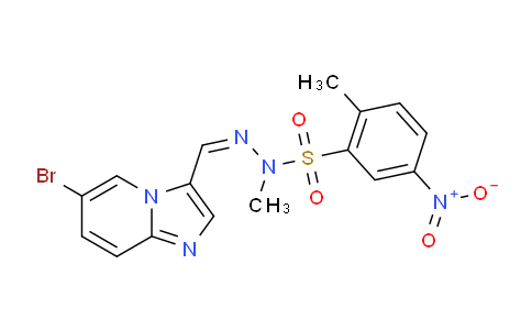 CAS No. 945619-31-8, N-[(z)-(6-Bromoimidazo[1,2-a]pyridin-3-yl)methylideneamino]-N,2-dimethyl-5-nitrobenzenesulfonamide