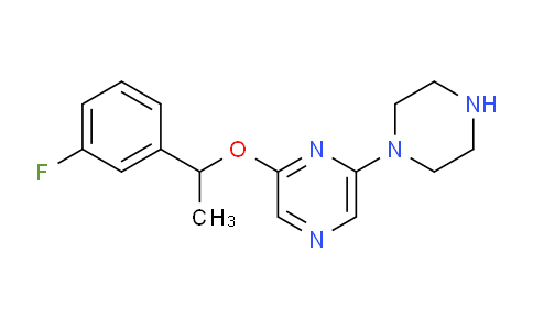 CAS No. 426829-20-1, 2-[1-(3-Fluorophenyl)ethoxy]-6-(1-piperazinyl)pyrazine