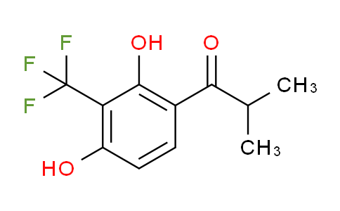 CAS No. 1204737-93-8, 1-(2,4-Dihydroxy-3-(trifluoromethyl)phenyl)-2-methylpropan-1-one