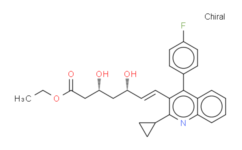 CAS No. 172336-33-3, [R-(R*,S*)]-7-[2-Cyclopropyl-4-(4-fluorophenyl)-3-quinolinyl]-3,5-dihydroxy-6-heptenoic acid ethyl ester