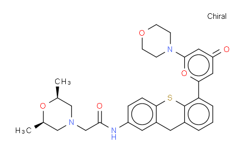 925701-49-1 | (2R,6S)-2,6-二甲基-N-[5-[6-(4-吗啉基)-4-氧代-4H-吡喃-2-基]-9H-噻吨-2-基]-4-吗啉乙酰胺