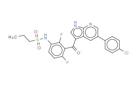 CAS No. 1029872-54-5, N-(3-{[5-(4-氯苯基)-1H-吡咯并[2,3-b]吡啶-3-基]羰基}-2,4-二氟苯基)丙烷-1-磺酰胺