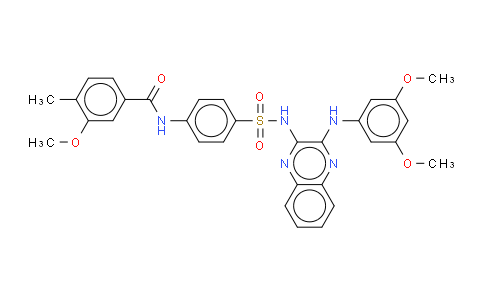 MC789501 | 1123889-87-1 | N-[2-[(3,5-二甲氧基苯基)氨基]喹喔啉-3-基]-4-[(4-甲基-3-甲氧基苯基)羰基]氨基苯磺酰胺