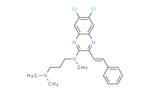 CAS No. 149366-39-2, N1-[6,7-Dichloro-3-(2-phenylethenyl)-2-quinoxalinyl]-N1,N3,N3-trimethyl-1,3-propanediamine