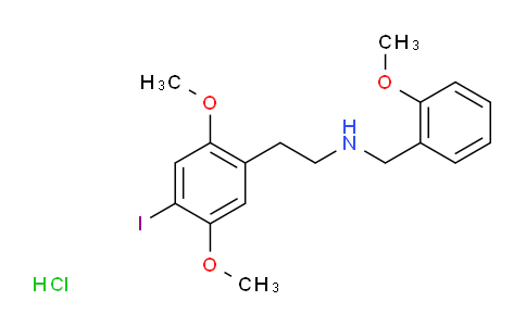 CAS No. 1043868-97-8, N-(2-Methoxybenzyl)-2-(2,5-dimethoxy-4-iodophenyl)ethanamine HCl