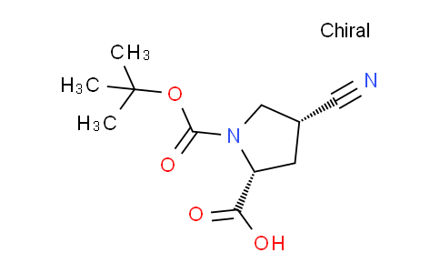 CAS No. 132622-85-6, (2R,4R)-1-(tert-butoxycarbonyl)-4-cyanopyrrolidine-2-carboxylic acid
