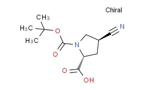 CAS No. 132622-80-1, (2R,4S)-1-(tert-butoxycarbonyl)-4-cyanopyrrolidine-2-carboxylic acid