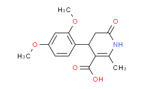 CAS No. 423120-09-6, 4-(2,4-Dimethoxyphenyl)-1,4,5,6-tetrahydro-2-methyl-6-oxo-3-pyridinecarboxylic acid