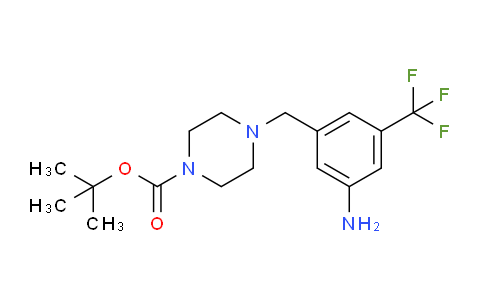 CAS No. 442846-59-5, 3-(4-Boc-piperazin-1-yl-methyl)-5-trifluoromethylaniline