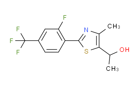 CAS No. 447406-75-9, 2-[2-Fluoro-4-(trifluoromethyl)phenyl]-alpha,4-dimethyl-5-thiazolemethanol