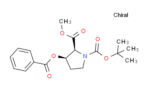 CAS No. 496841-07-7, (2S,3R)-N-tert-Butoxycarbonyl-3-benzoyloxy-2-pyrrolidinecarboxylic acid methyl ester