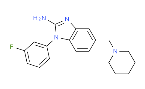 CAS No. 509093-98-5, 1-(3-Fluorophenyl)-5-[(piperidin-1-yl)methyl]-1H-benzimidazol-2-amine