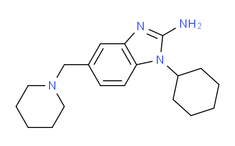 CAS No. 509094-07-9, 1-Cyclohexyl-5-[(piperidin-1-yl)methyl]-1H-benzimidazol-2-amine