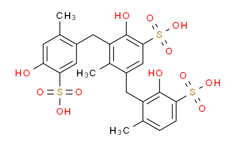 CAS No. 101418-00-2, 2-hydroxy-5-[(2-hydroxy-6-methyl-3-sulfophenyl)methyl]-3-[(4-hydroxy-2-methyl-5-sulfophenyl)methyl]-4-methylbenzenesulfonic acid