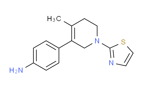 CAS No. 1028700-54-0, 4-[4-Methyl-1-(1,3-thiazol-2-yl)-3,6-dihydro-2H-pyridin-5-yl]aniline