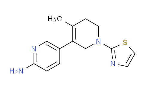 CAS No. 1028700-97-1, 5-[4-methyl-1-(2-thiazolyl)-3,6-dihydro-2H-pyridin-5-yl]-2-pyridinamine