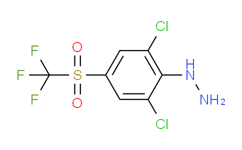 CAS No. 104614-74-6, 2,6-Dichloro-4-(trifluoromethylsulfonyl)phenylhydrazine