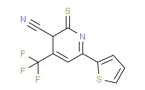 CAS No. 104960-50-1, 2-sulfanylidene-6-thiophen-2-yl-4-(trifluoromethyl)-3H-pyridine-3-carbonitrile